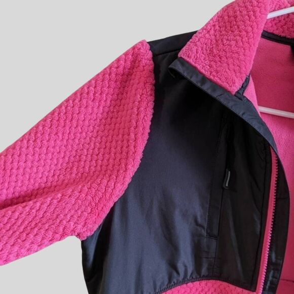 Fila Sport Jacket Women's Size Small Pink Gray Fleece Zip Outdoor Fall Layer - Picture 7 of 11